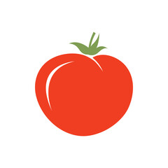 Ripe Red Tomato Logo Vector – Fresh Vegetable Icon for Organic and Culinary Design
