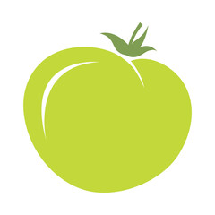Green Tomato Logo Vector – Fresh Vegetable Icon for Food and Organic Design
