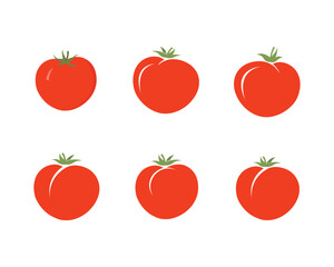 Red Tomatoes Logo Vector – Fresh Organic Vegetable Emblem Design