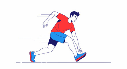 Obraz premium Energetic Athlete Sprinting at High Velocity, Displaying Passion and Speed in Motion