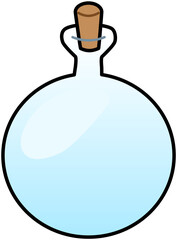 Potion Bottle Round Glass Cute Illustration