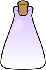 Potion Bottle Tall Lavender Cute Cartoon Illustration