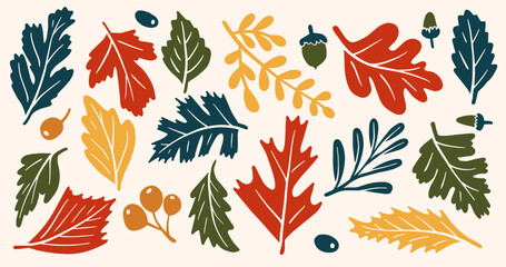 Autumn Falling Leaves Clip Art for Fall Background, maple leaf, dry leaf, autumn trees, flower vector, autumn leaves icon, or leaf logo in svg vector © kawacreative