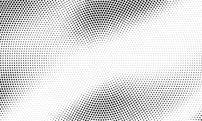 Monochrome Dots Background. Fade Texture. Vintage Pop-art Backdrop. Grunge Black and White Overlay. modern Vector
