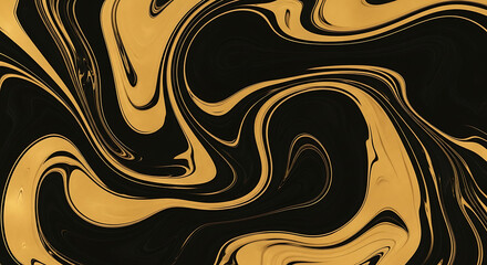 Gold and Black Swirls