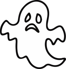 Halloween ghost illustration. Ghost Hand drawn icon