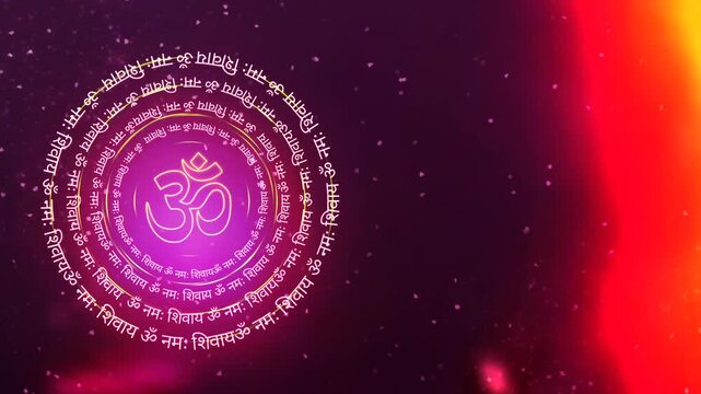 Hindu Festival Background with Om Namah Shivaye Animation