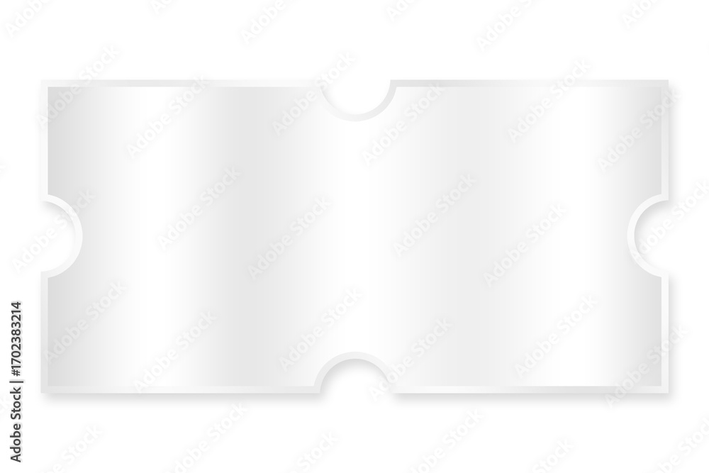 Poster rectangle silver label element design with shadow png file