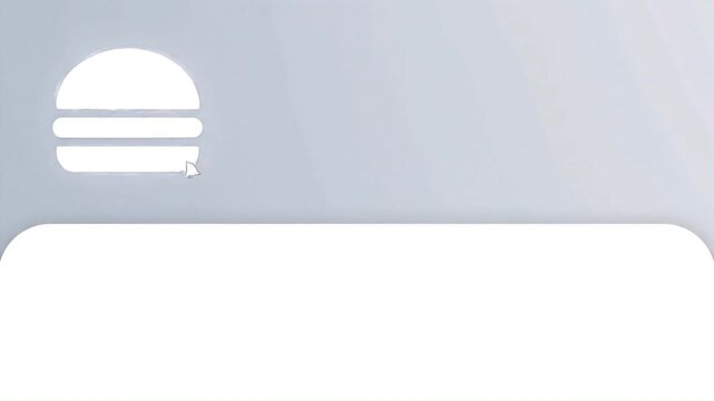 Burger Menu Icon on a Clean User Interface