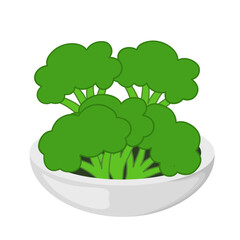 Illustration of Broccoli in a Bowl