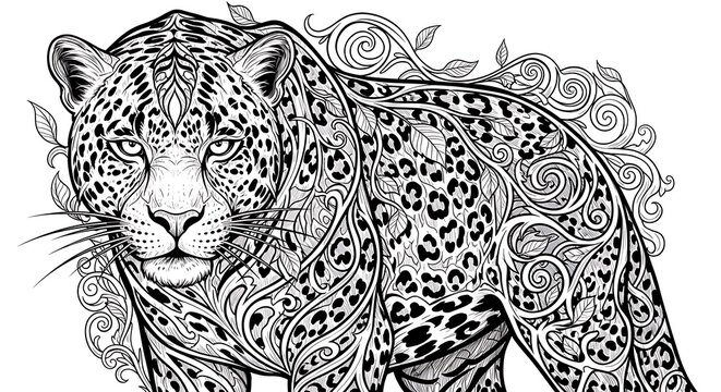 Majestic Leopard with Ornate Patterns.