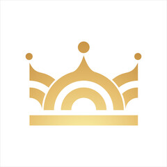 luxury crown logo icon vector in flat style design