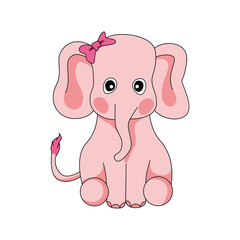 cute baby elephant cartoon design.