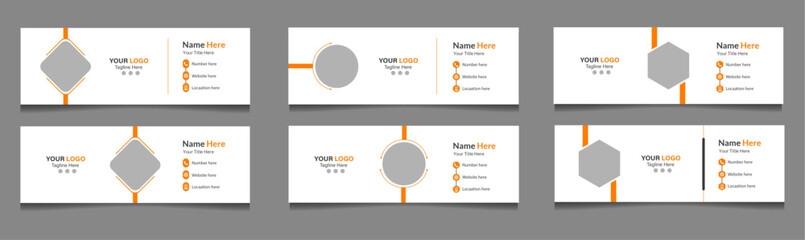 Modern creative email signature design template