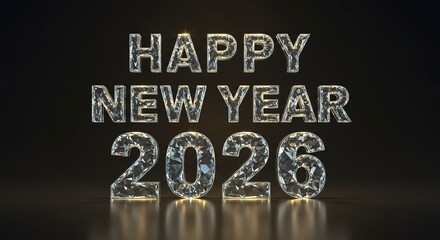  Diamond Crystal Effect  Happy New Year 2026