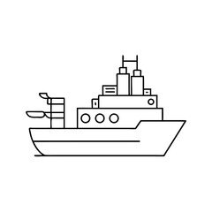 Obraz premium Aircraft Carrier or Military Ship Vector 