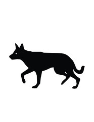 wolf vector illustration white and black