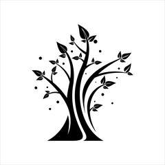 modern tree logo icon vector in flat style design