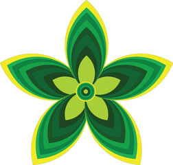 Colorful vector illustration of a flower