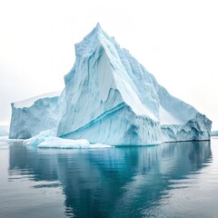 Majestic Iceberg Floating in Calm Waters Reflecting the Sky in Antarctica