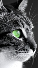 Close-up profile of a cat's head