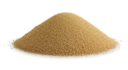 Pile of Light Brown Granular Material.