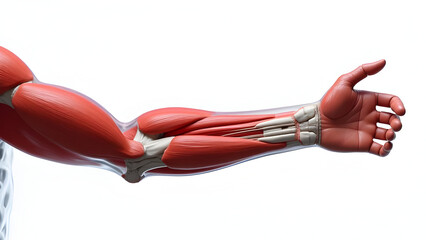 Clinical Anatomy Display Arm Transparent Overlay Muscular Architecture