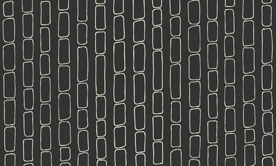 Abstract doodle background of random rectangles hand drawn in stripes