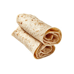 Two Rolled Wheat Tortillas Ready for Filling