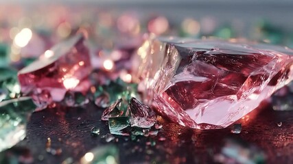 Colorful crystal fragments - Powered by Adobe