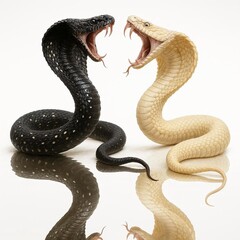 Fototapeta premium Titanocobra clashing in a fight