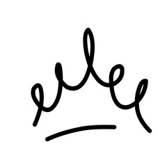 Hand drawn doodle crowns. King crown sketches, majestic tiara, king and queen royal diadems vector. Line art prince and princess luxurious head accessories isolated on white