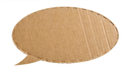 Blank oval cardboard label for design or text.