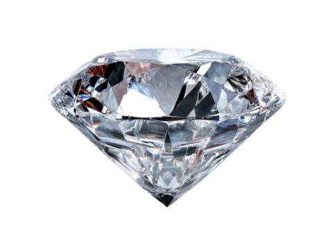 Brilliant clear faceted gemstone sparkling with light against dark background diamond, Isolated On Png Transparent Background