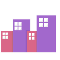 Minimalist Illustration of City Buildings