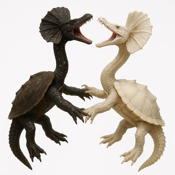 Gavialotortosaurus clashing in s fight