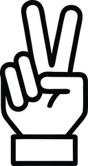 peace sign hand icon vector illustration