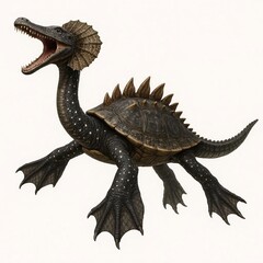 Fototapeta premium Gavialotortosaurus alone in the picture