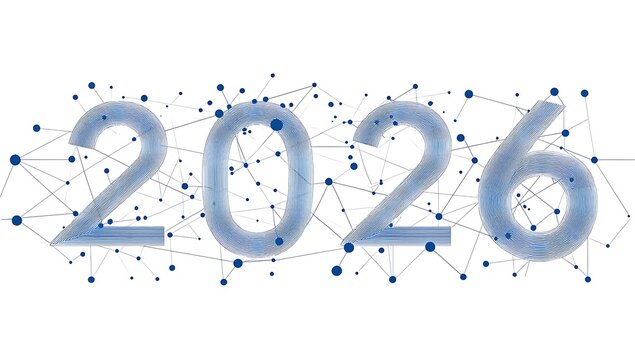 Blue network numbers abstract connection digital dots