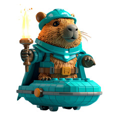 Capybara spaceship adventure