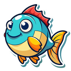 cartoon fish with a smile