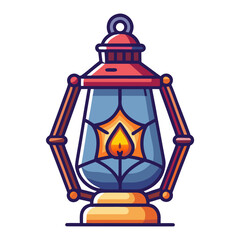 old lamp on white background