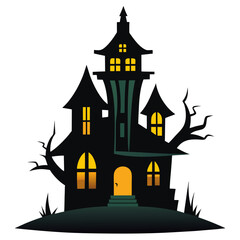 haunted house vector illustration