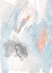 Modern Gray and Orange Watercolor Abstract Texture