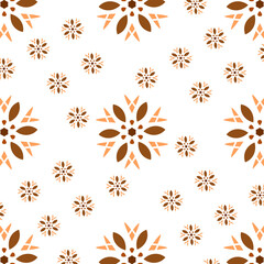 Seamless vector floral pattern design for spring wallpaper or winter snowflake decoration
