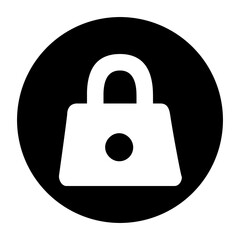 black abd white illustration of lock icon