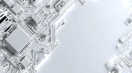 The technological picture of chips and complex circuit board