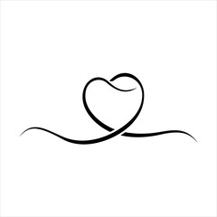 luxury love logo icon vector in line style design