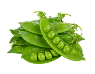 Snow peas isolated on white background