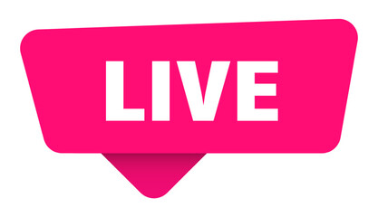live magenta sticker isolated on transpatent background. live sign